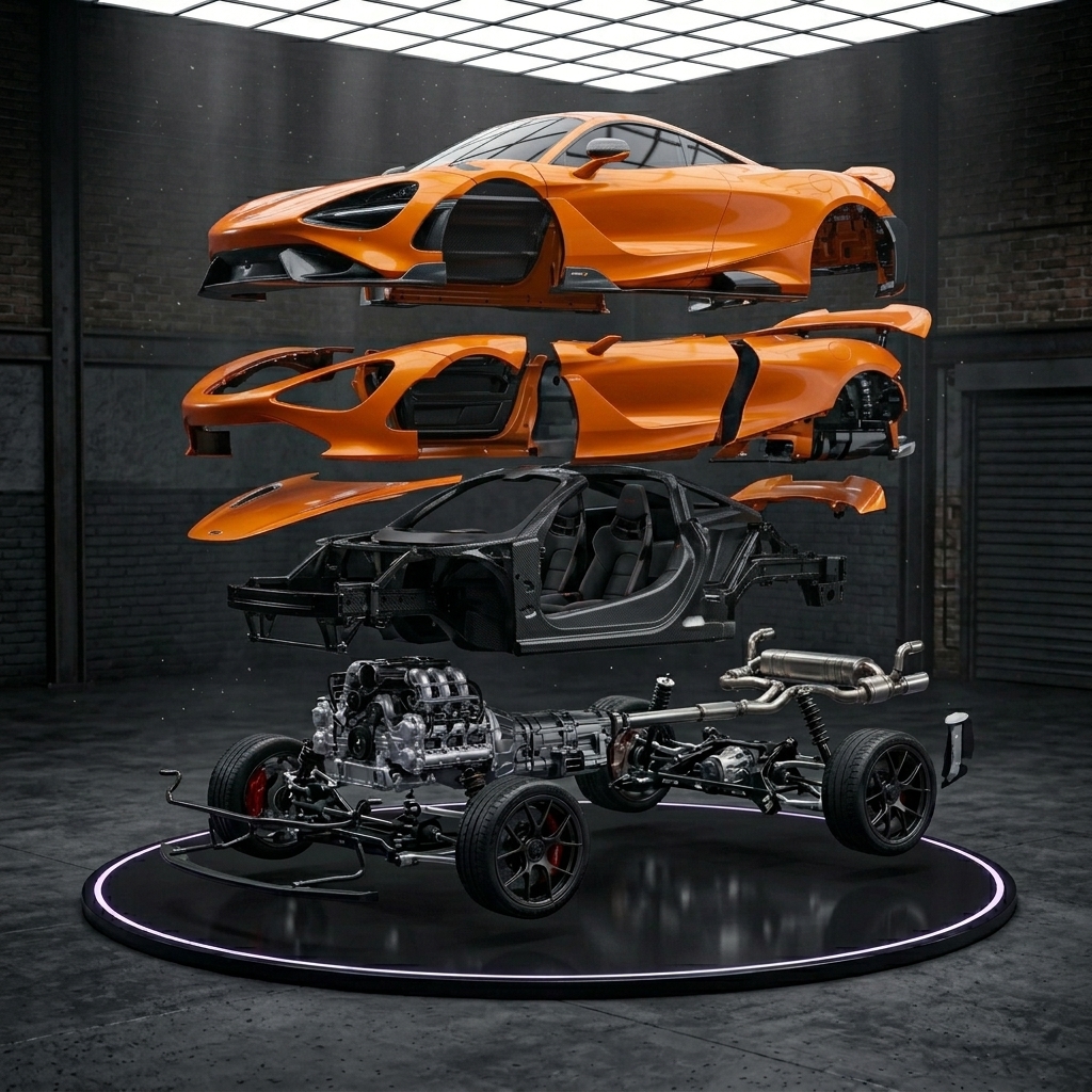 McLaren 765LT — Exploded view