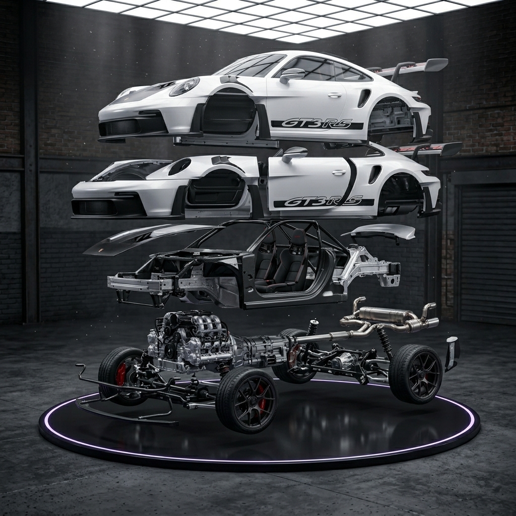 2023 Porsche 911 GT3 RS exploded